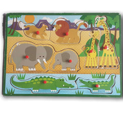 Wooden puzzle (jungle animals) - Toy Chest Pakistan
