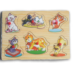 Wooden Puzzle (cats) - Toy Chest Pakistan