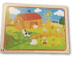 Wooden Jigsaw Farm Puzzle - Toy Chest Pakistan