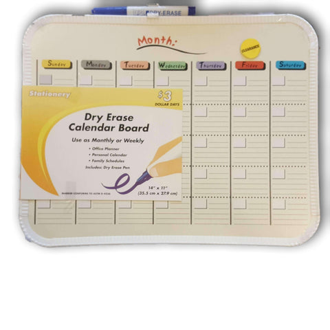 Dry Erase Calendar Board