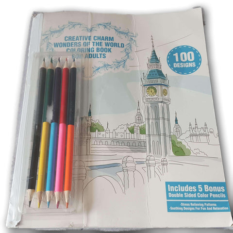 Wonders Of The World Colouring Book For Adults