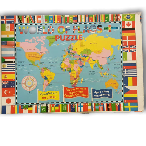 World Of Flag Puzzle 2 In 1