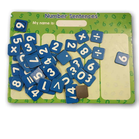 Number Sentences Magnetic Board