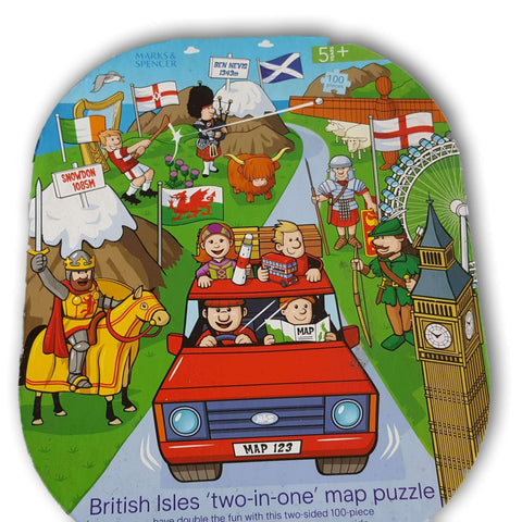 British Isles Puzzle Two-In-One Map Puzzle