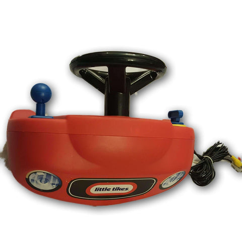 Little Tikes Plug N Play Race Car Driver Video Game Steering Wheel