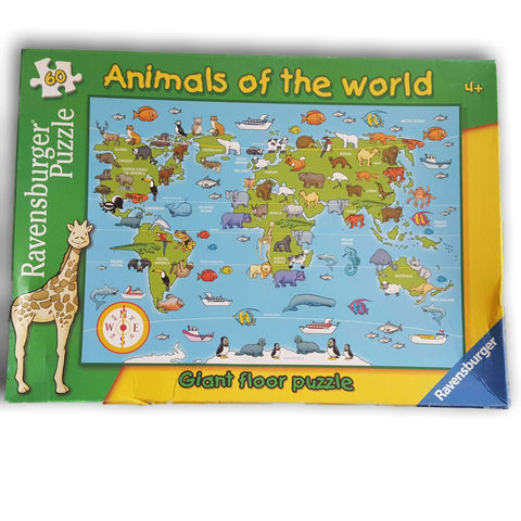 Animals Around The World Map Puzzle