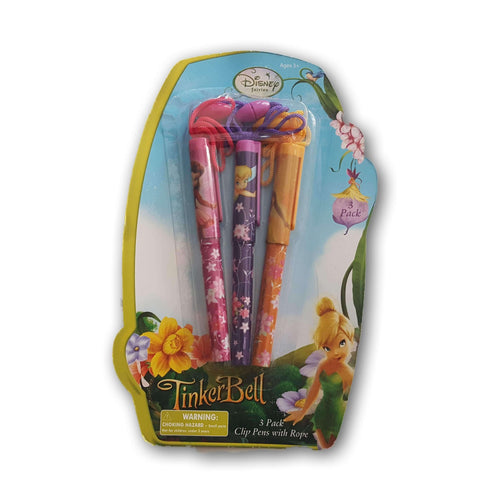 New Disney Fairies Tinker Bell 3 Pen With Rope Set 2