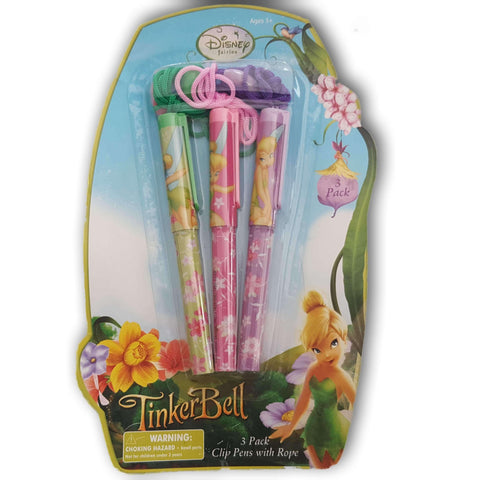 Disney Fairies Tinker Bell 3 Pen With Rope Set New