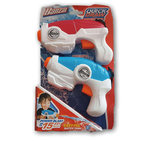 Quick Draw Water Blaster Set Of 2 New