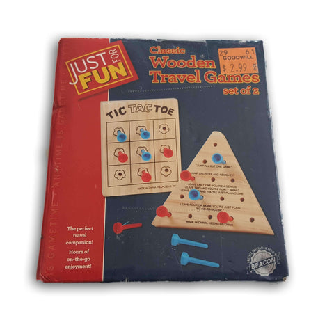 Classic Wooden Travel Game 2 In 1