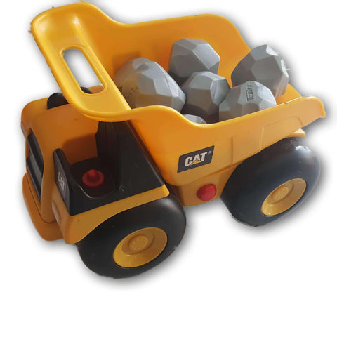 Tonka Truck With Boulders