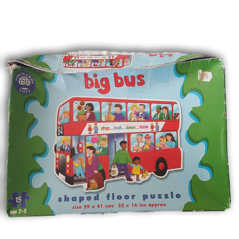 Big Bus Shaped Floor Puzzle 15Pc