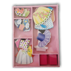 Melissa & Doug Deluxe Nina Ballerina Magnetic Dress-Up Wooden Doll With Pieces of Clothing - Toy Chest Pakistan