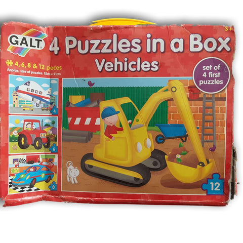 4 Puzzles In A Box  Vehicles