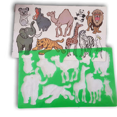 Sticker and Stencil Kit- Animals - Toy Chest Pakistan