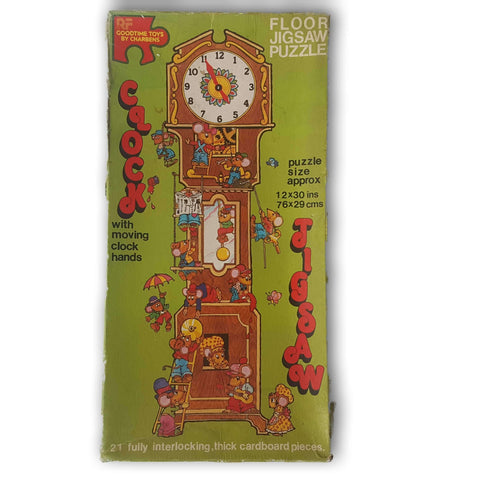 Floor Jigsaw Clock With Moving Clock Hands 21 Pc
