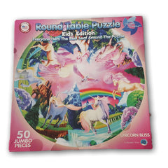 Round Table Puzzle: Unicorn Bliss 50 pc - Toy Chest Pakistan