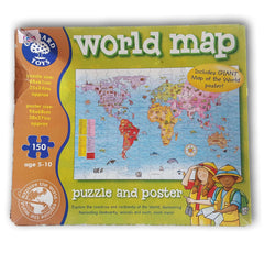 World Map Puzzle and Poster 150pc - Toy Chest Pakistan