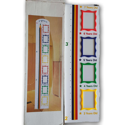 Wooden Height Chart With Picture Frames