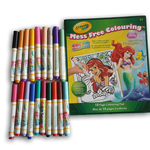 Mess Free Colouring With Little Mermaid Book And Crayola Colour Wonder Markers