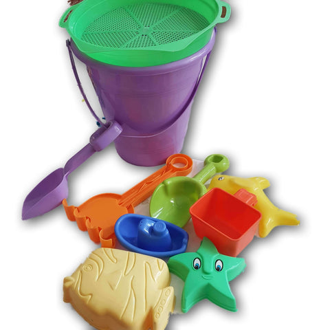 Beach Set (Purple Bucket And Accessories)