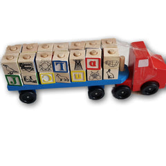 Alphabet Blocks Wooden Truck - Toy Chest Pakistan