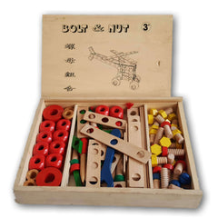 Bolt and Nut Wooden Set - Toy Chest Pakistan