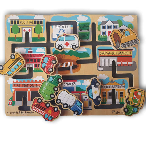 Melissa And Doug Vehcile Puzzle