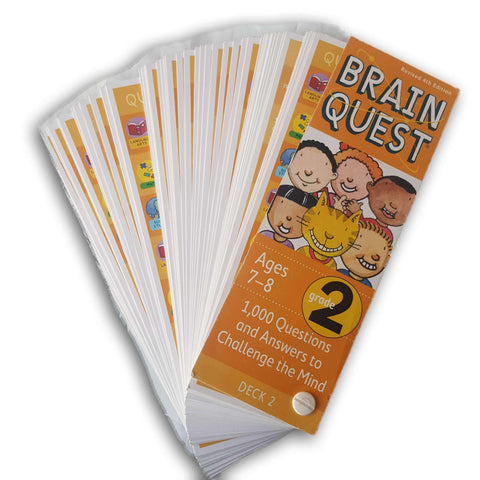 Brain Quest Grade 2, Deck 2 (Ages 7 To 8)- Orange