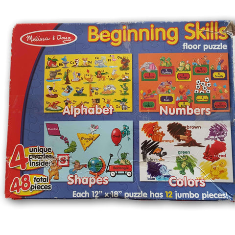 Beginning Skills Floor Puzzle (Letters, Numbers, Colours, Shapes)