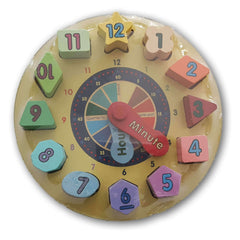 Melissa & Doug Wooden Shape Sorting Clock Educational Toy - Toy Chest Pakistan
