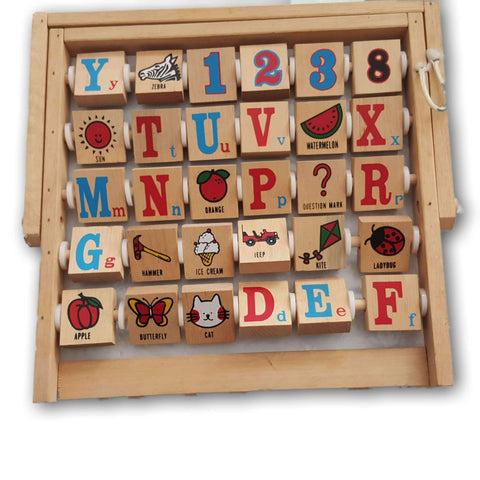 Wooden Alphabet Abacus Large Size