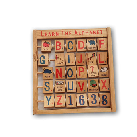 Wooden Alphabet Abacus Small  Size