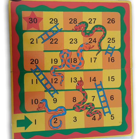 Wooden Baord For Snakes And Ladders- Foldable