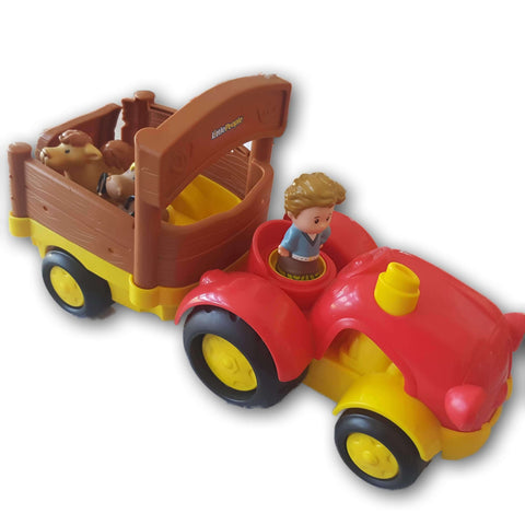 Fisher-Price Little People Town Pull Tractor With Animals