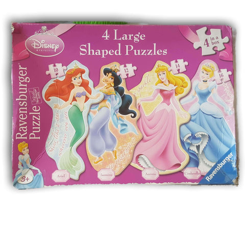 Disney Princess Shaped Puzzles 4 I N1