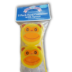 2 pack food containter with spoon- monkey - Toy Chest Pakistan
