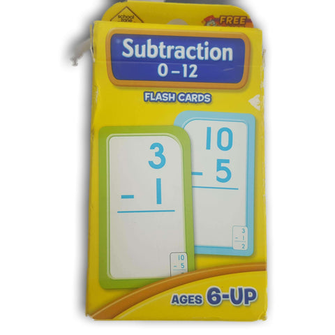 School Zone Subtraction Cards