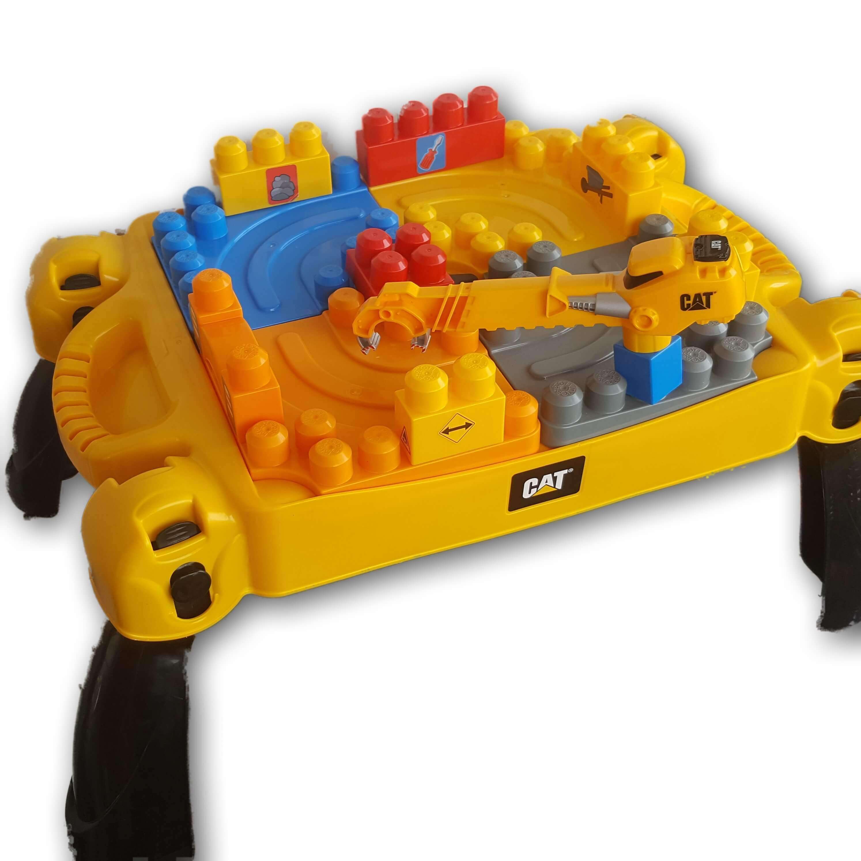 Mega bloks caterpillar table sales construction site