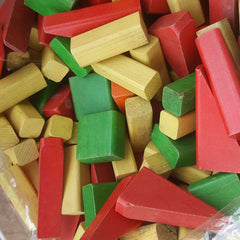 Assorted wooden blocks (coloured) - Toy Chest Pakistan