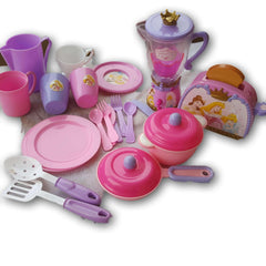 Princess Blender and Toaster (spring motion) with assorted dishes - Toy Chest Pakistan