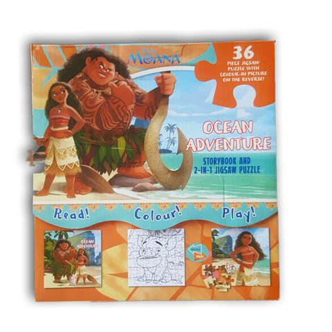 Moana, Story Book And Puzzle