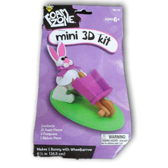 Mini 3d bunny with wheelbarrow kit - Toy Chest Pakistan