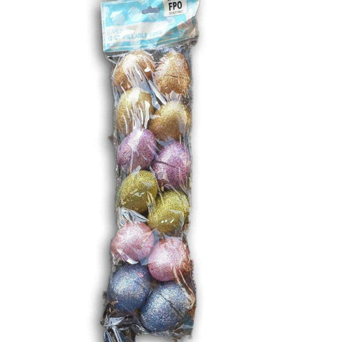 Glitter Easter Eggs To Use For Fun Activities And As Goody Bags (Pack Of 12)