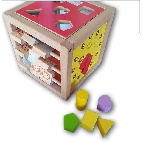Large Sized Wooden Activity Cube