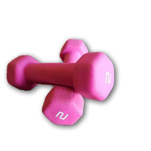 2Kg Pair Of Dumbells, Pink