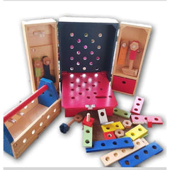 Wooden Screws and tool set - Toy Chest Pakistan