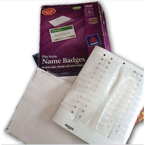 Pin Style Name Badges Kit
