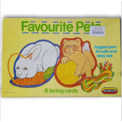 Favourite Pets Lacing Cards