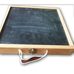 Black board, box with complete wooden letters - Toy Chest Pakistan